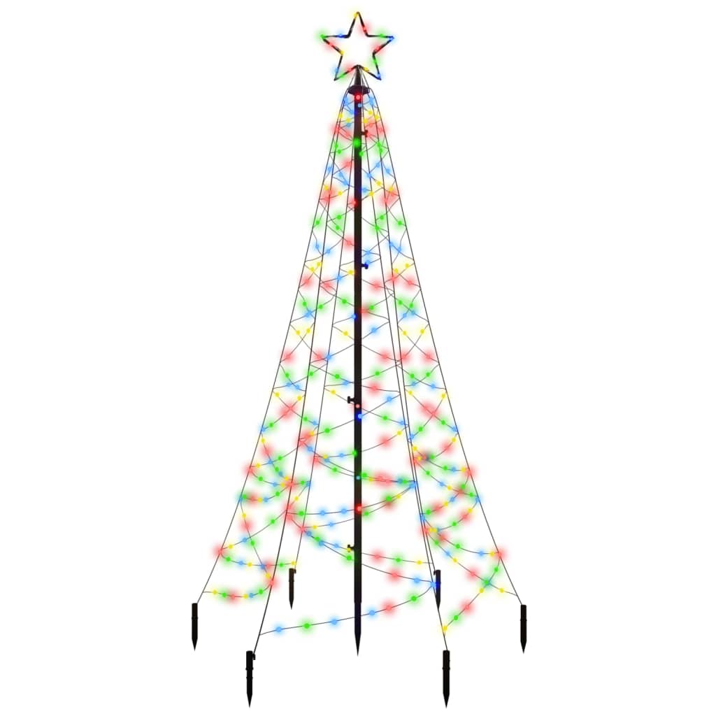 Christmas Tree with Spike Colourful 200 LEDs 180 cm