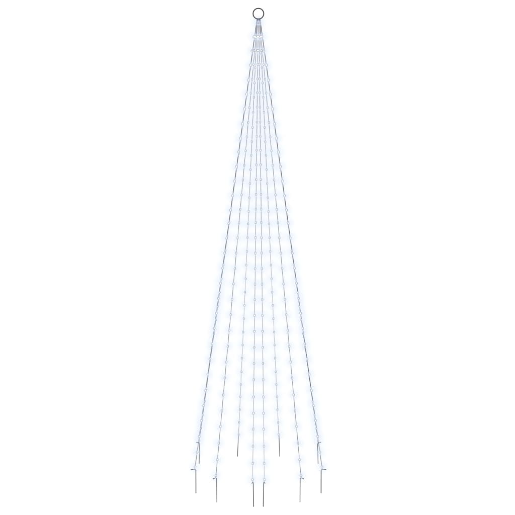 Christmas Tree on Flagpole Cold white 310 LEDs