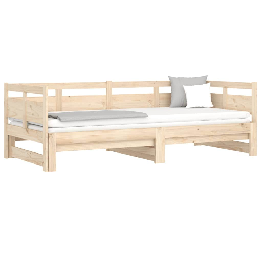 Pull-out Day Bed Solid Wood Pine Single Size