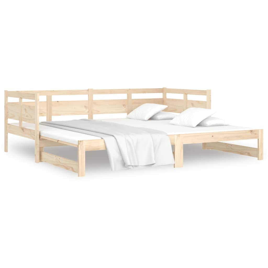 Pull-out Day Bed Solid Wood Pine Single Size