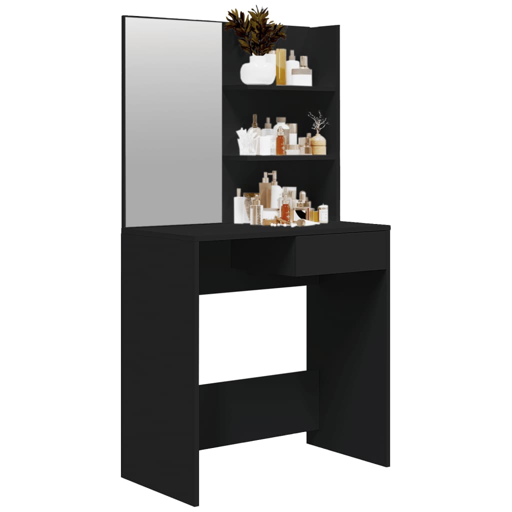 Dressing Table with Mirror Black