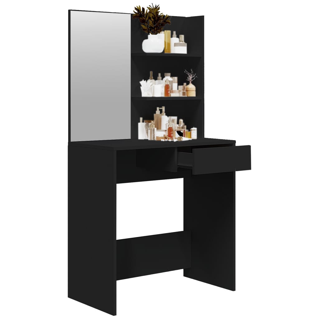 Dressing Table with Mirror Black