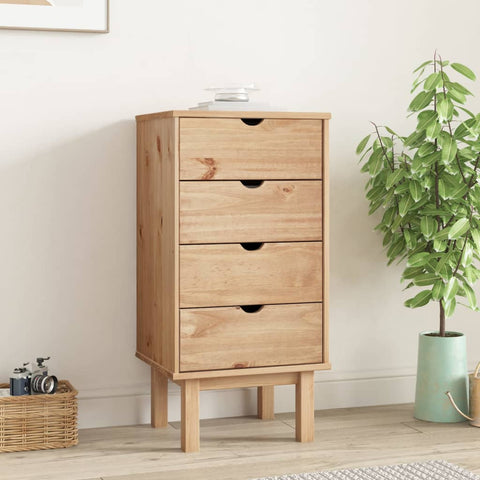 Modern Drawer Cabinet OTTA Solid Wood Pine