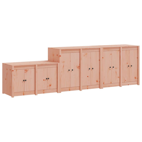 Outdoor Kitchen Cabinets 3 pcs Solid Wood Douglas White  – Simple deals