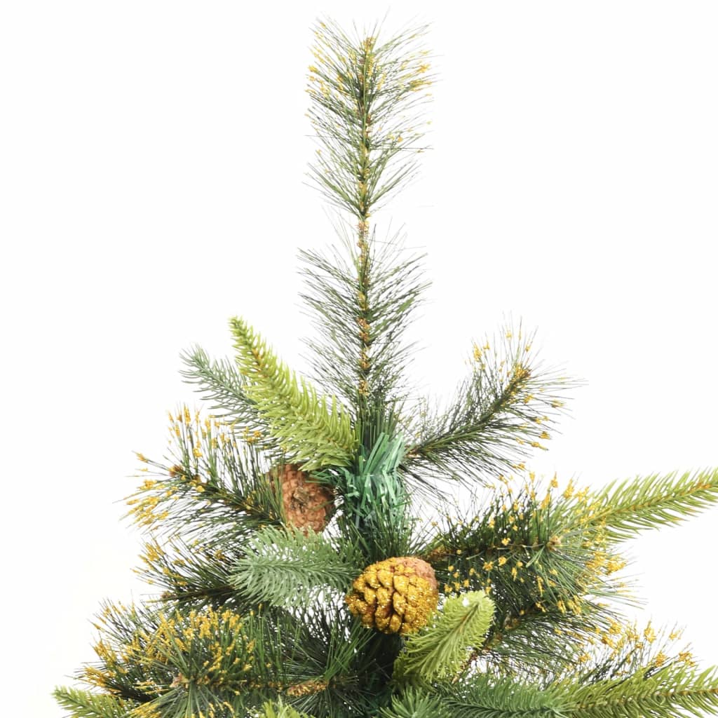 Naturally Enchanting: Artificial Hinged Christmas Tree with Cones