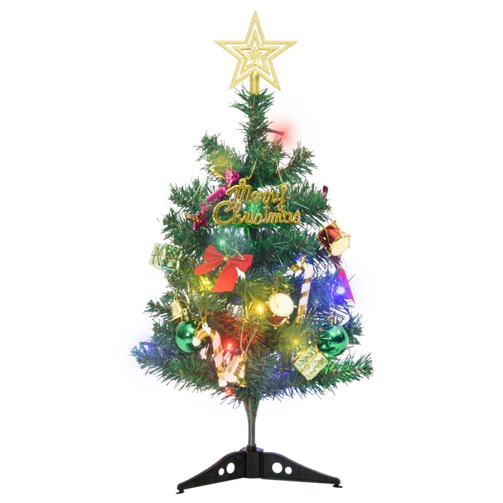 Mini Artificial Pre-lit Christmas Tree with 20 LEDs Green