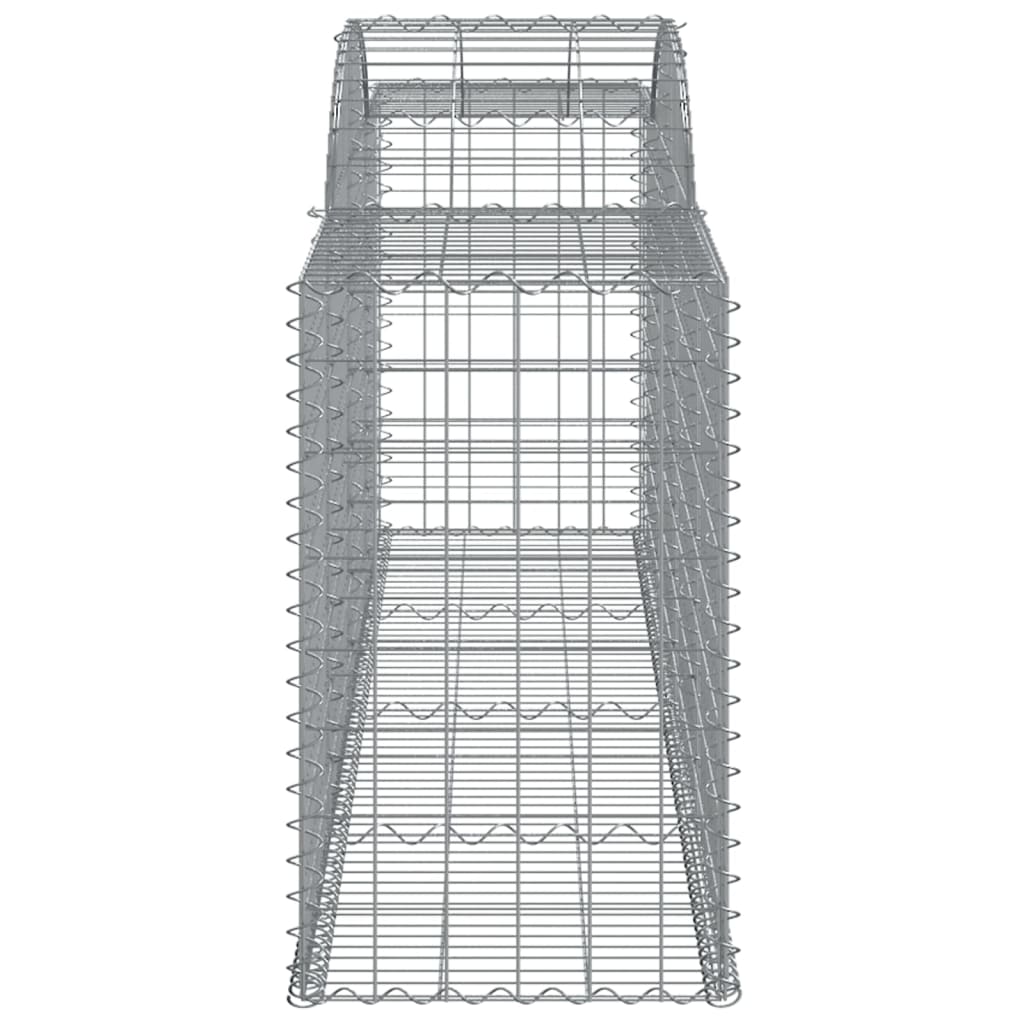 Trilogy of Strength: Galvanized Arched Gabion Baskets Trio