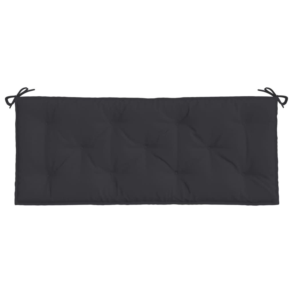 Garden Bench Cushions 2pcs Black Oxford Fabric