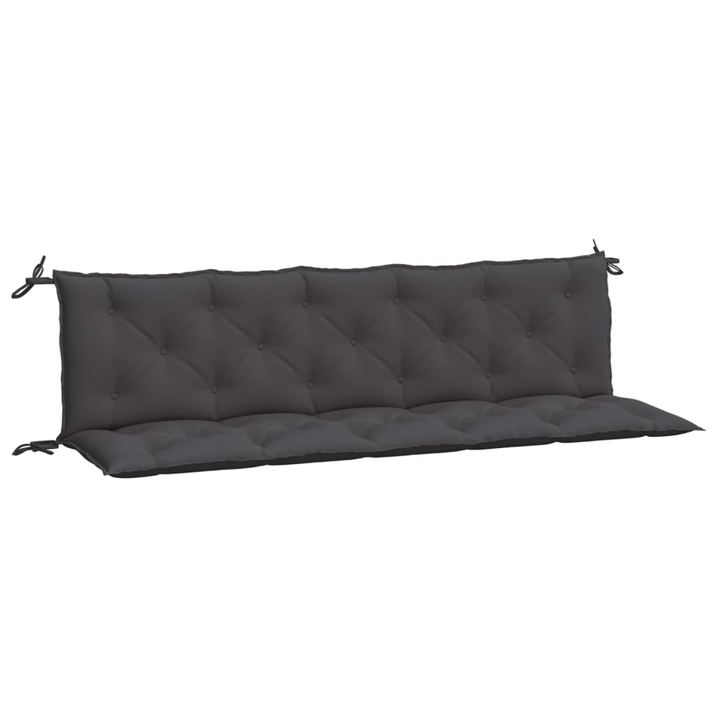 Garden Bench Cushions 2pcs Anthracite Oxford Fabric