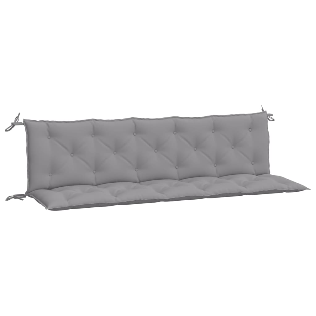 Garden Bench Cushions 2pcs Grey Oxford Fabric