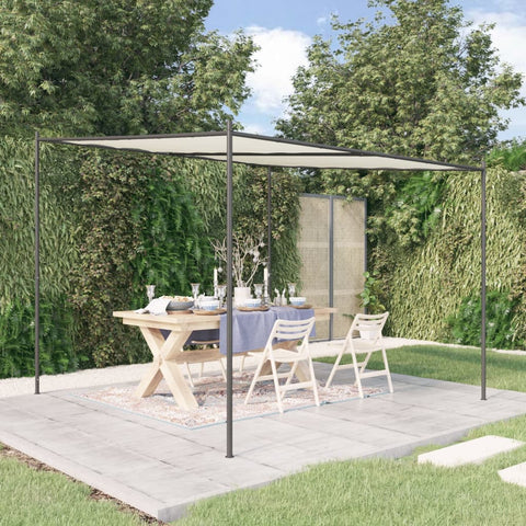 Enchanting Oasis: The Fabric and Steel Gazebo-White\Beige