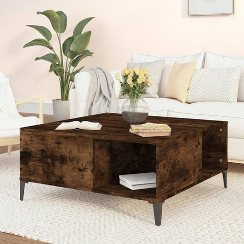 Harmony in White: Engineered Wood Coffee Table