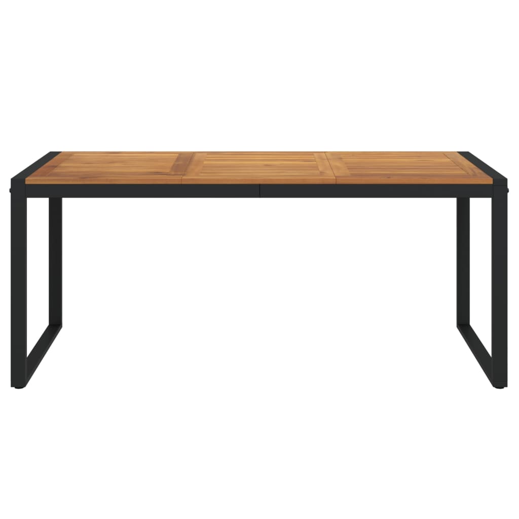 Harmony in Acacia: Solid Wood Garden Table with U-Shaped Legs