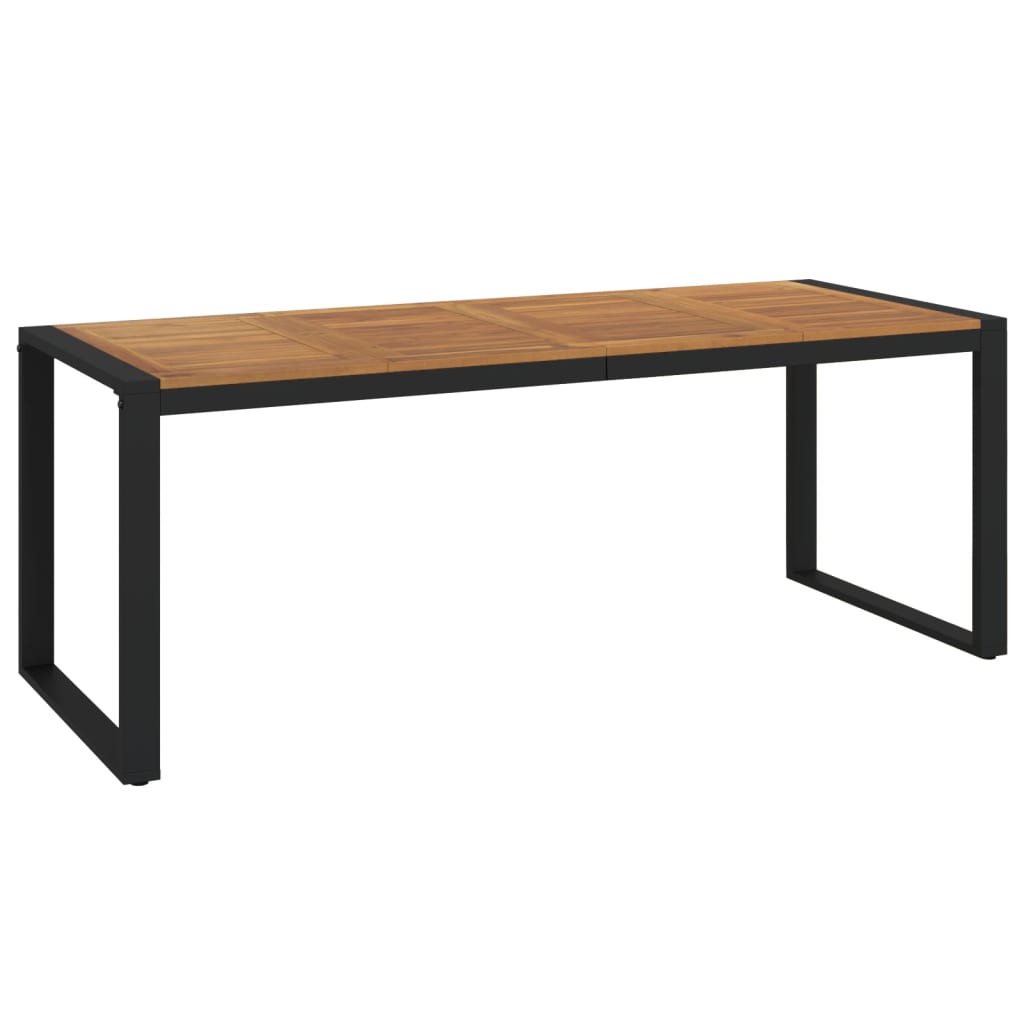 Naturally Chic: Acacia Wood Garden Table with U-Shaped Legs