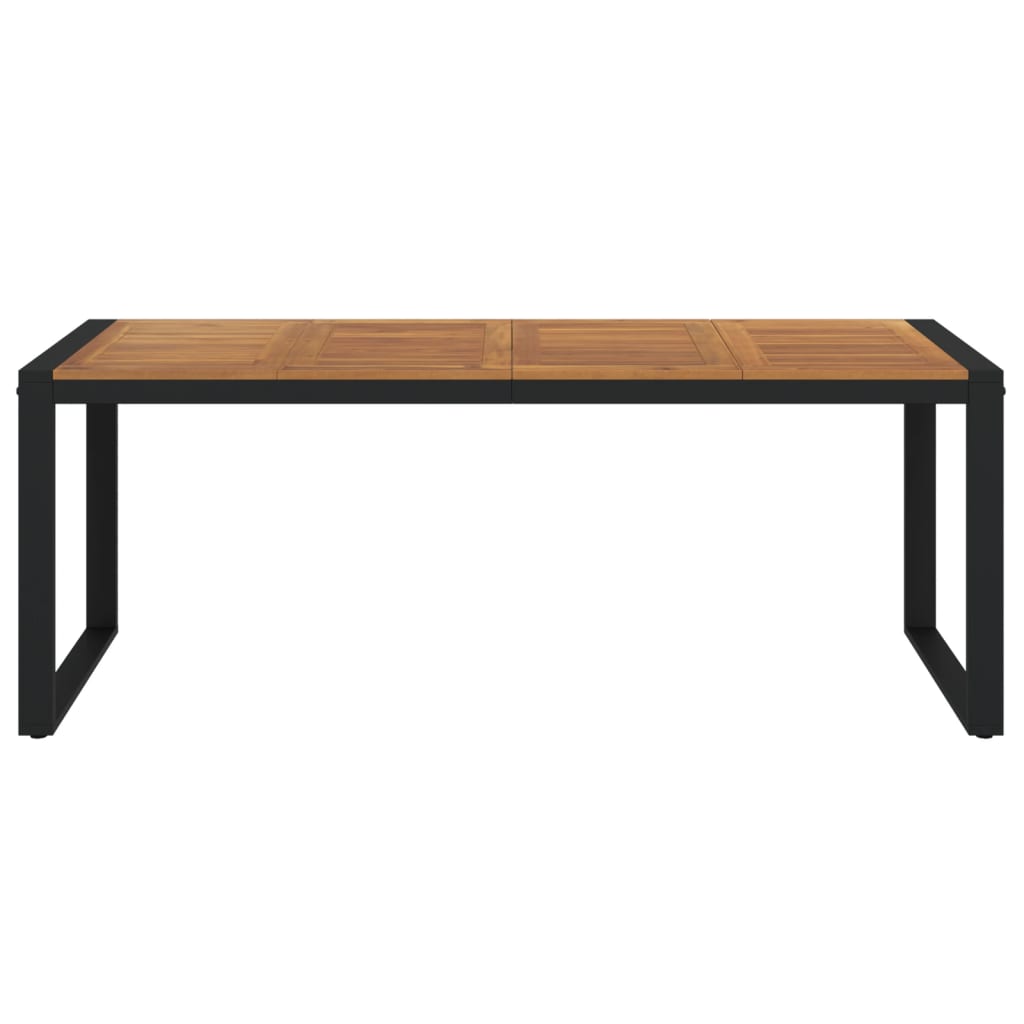 Naturally Chic: Acacia Wood Garden Table with U-Shaped Legs