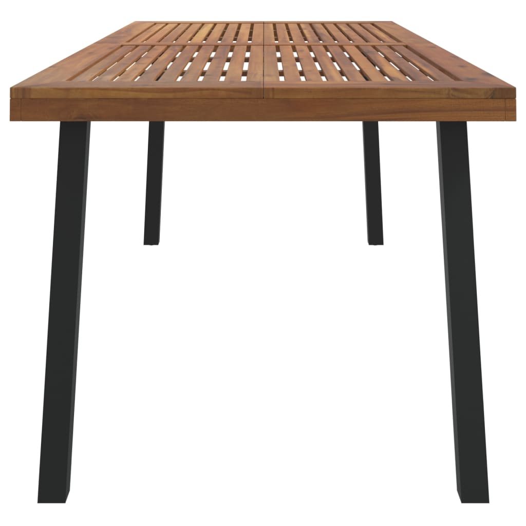 Harmonious Outdoor Living: Solid Wood Acacia Garden Table in Natural Beauty