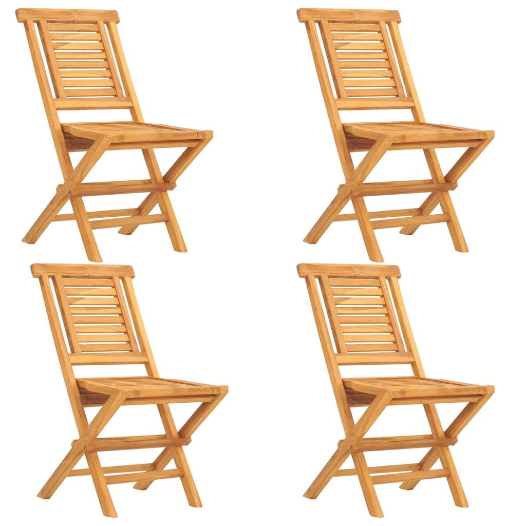 Tropical Tranquility: 5-Piece Solid Teak Wood Garden Dining Set