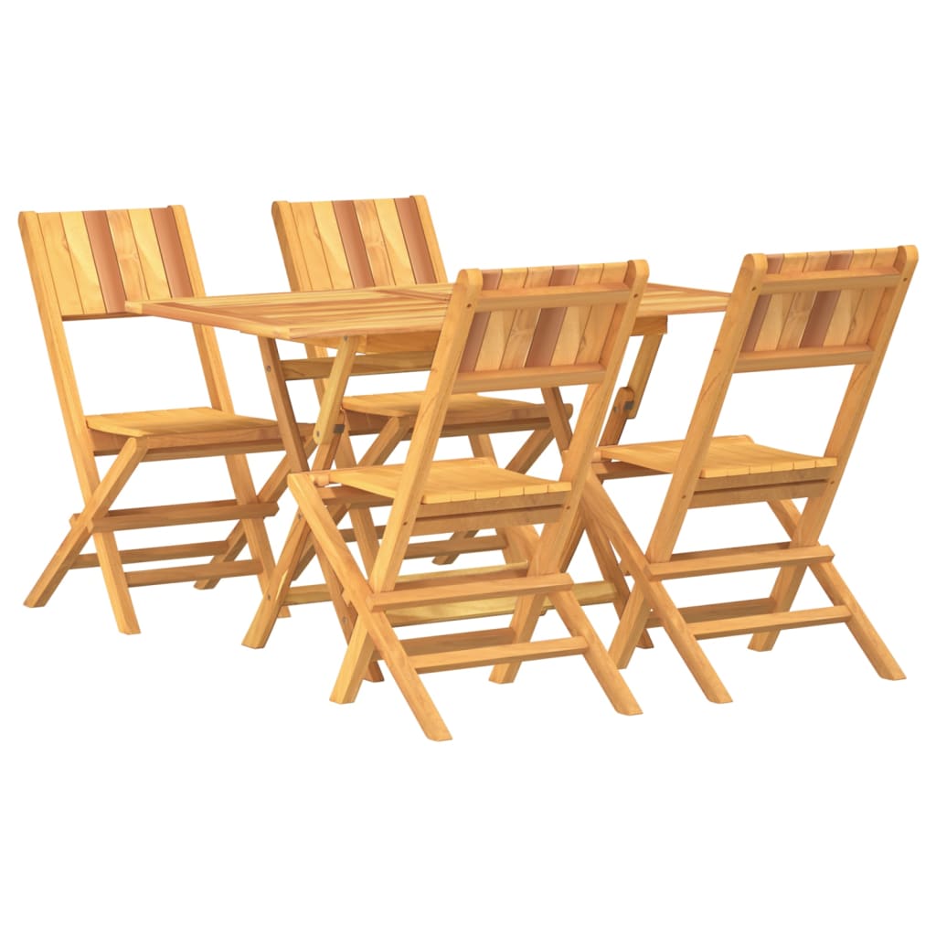 Teak Temptations: 5-Piece Solid Wood Garden Dining Set