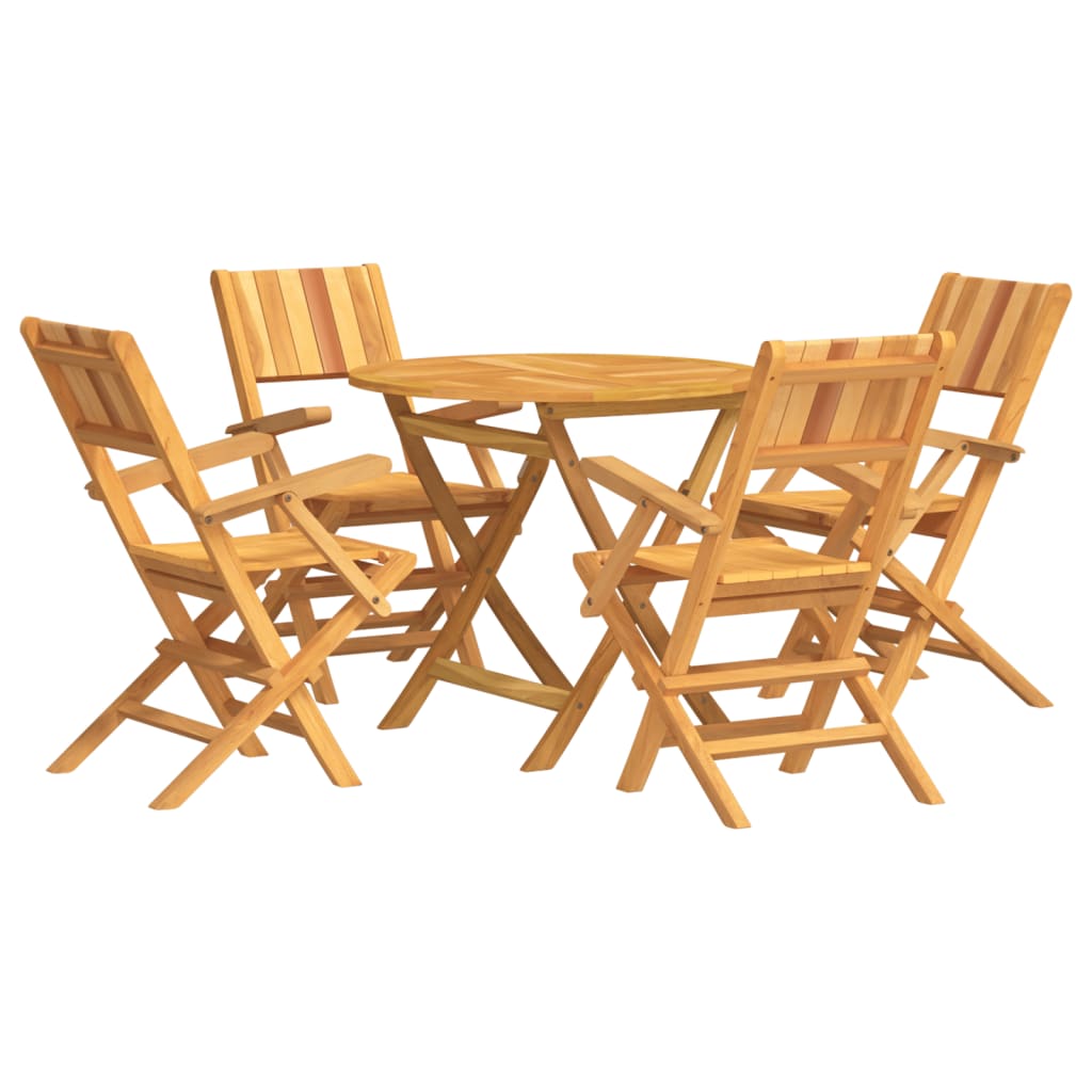 Garden Grace: 5-Piece Solid Teak Wood Dining Set