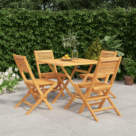 Teak Twilight: 5-Piece Garden Dining Set