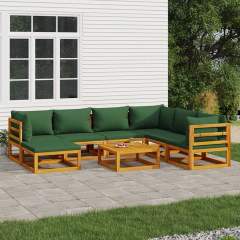 Green Grove Octavo: 8-Piece Solid Wood Garden Lounge Set