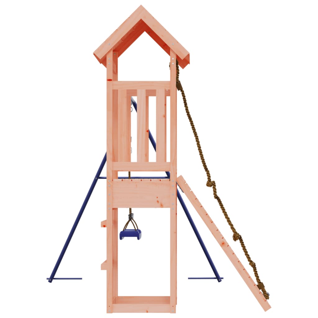 Woodland Explorer: The Ultimate Playhouse with Climbing Wall Swing