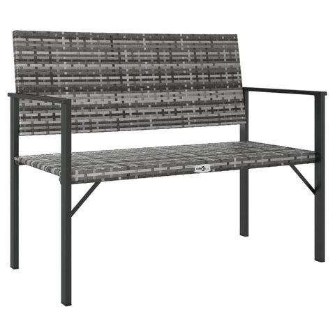 Rattan Harmony Duo: Grey 2-Seater Garden Bench