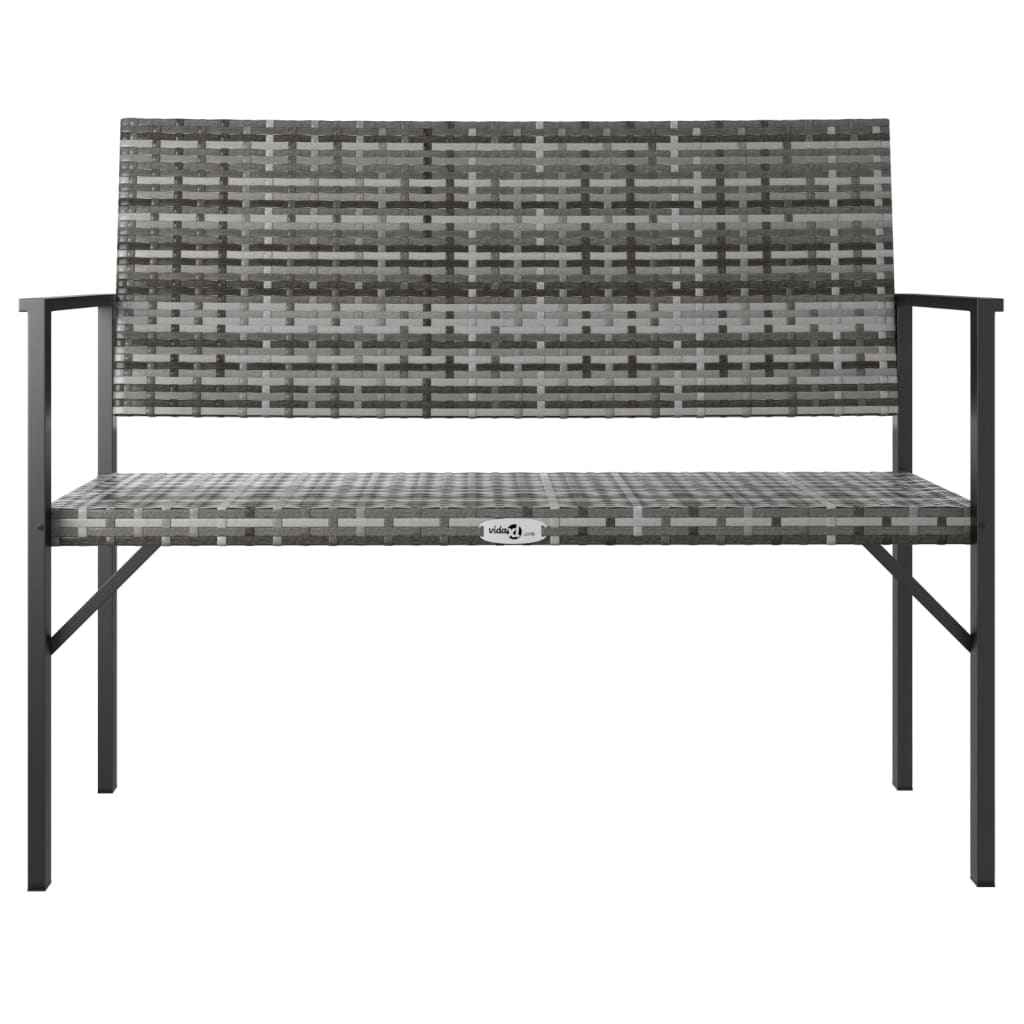 Rattan Harmony Duo: Grey 2-Seater Garden Bench