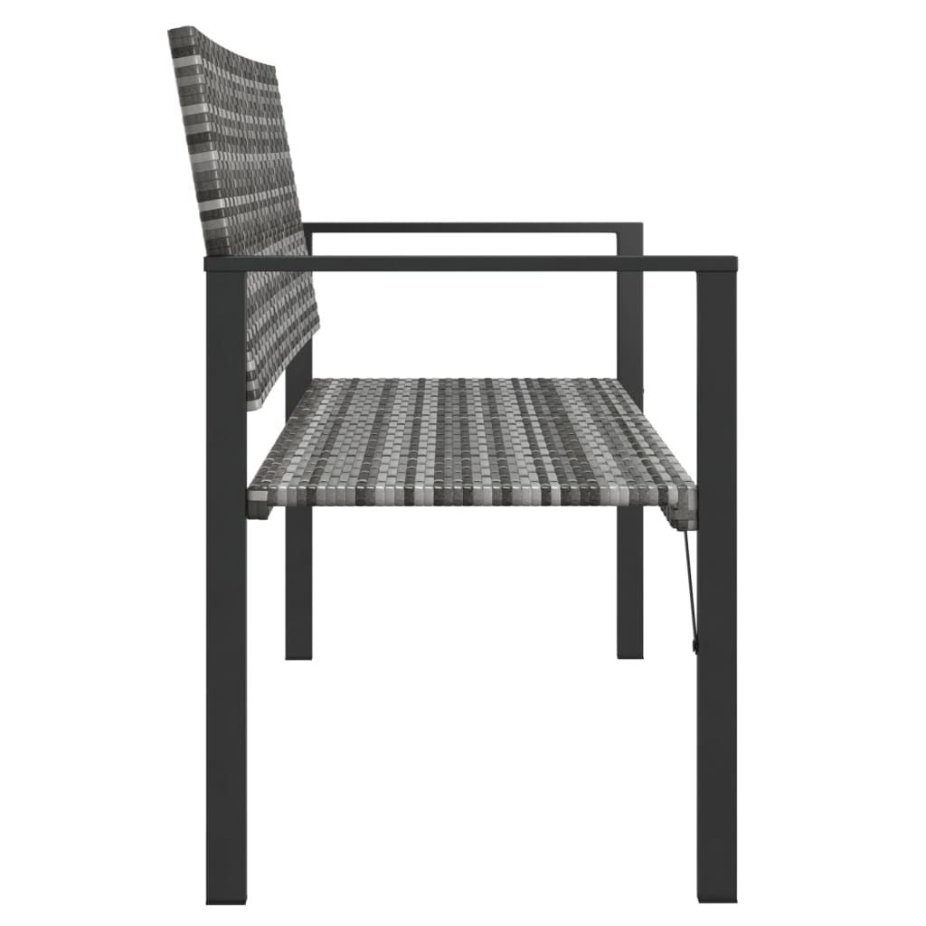 Rattan Harmony Duo: Grey 2-Seater Garden Bench