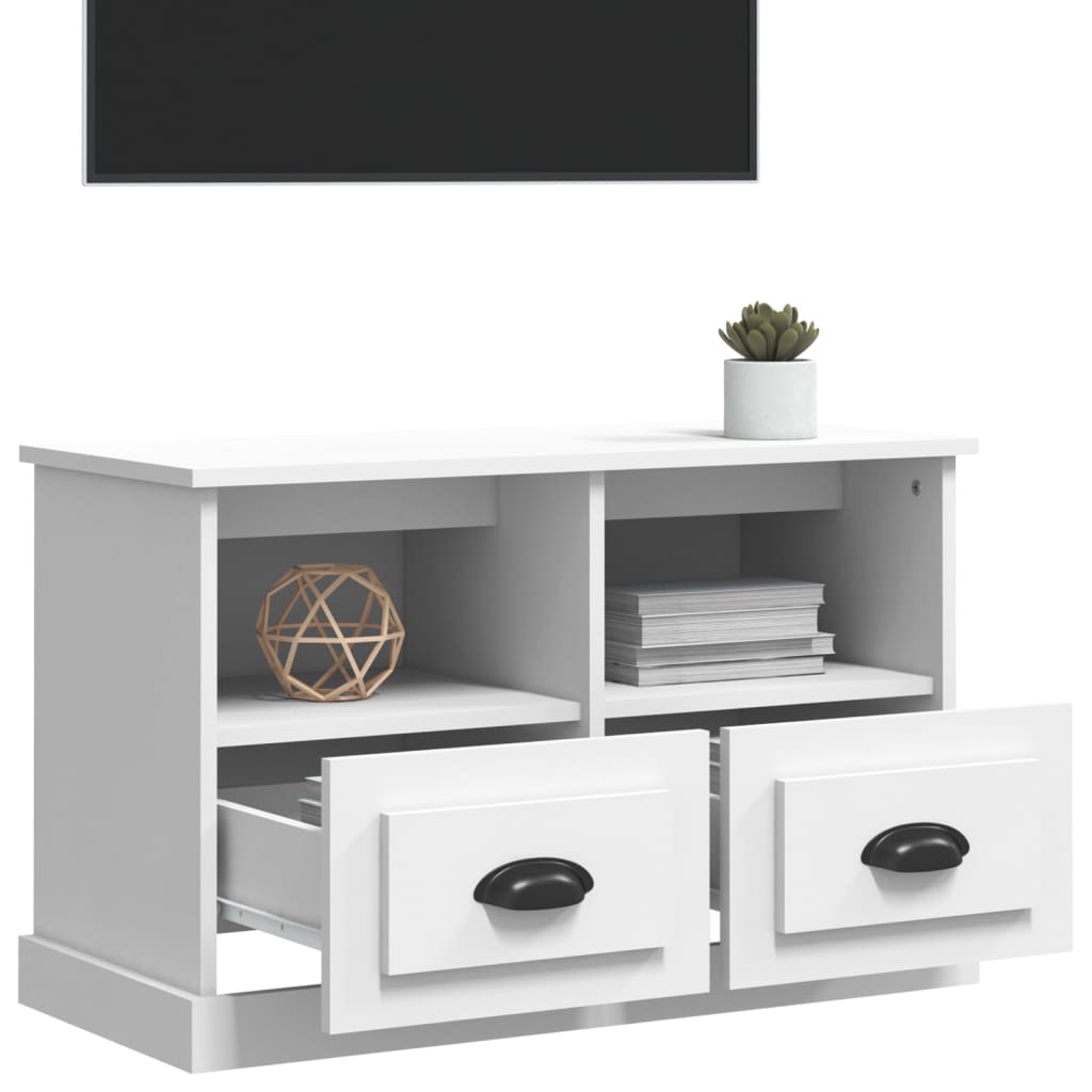 Sleek and Stylish: Modern White Engineered Wood TV Cabinet