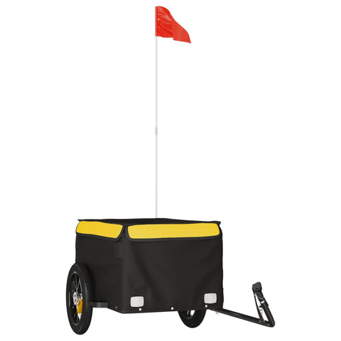 Bike Cargo Trailer Black and  Yellow Iron