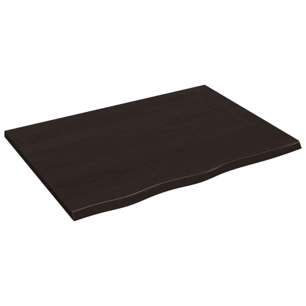 Table Top Dark Grey Treated Solid Wood