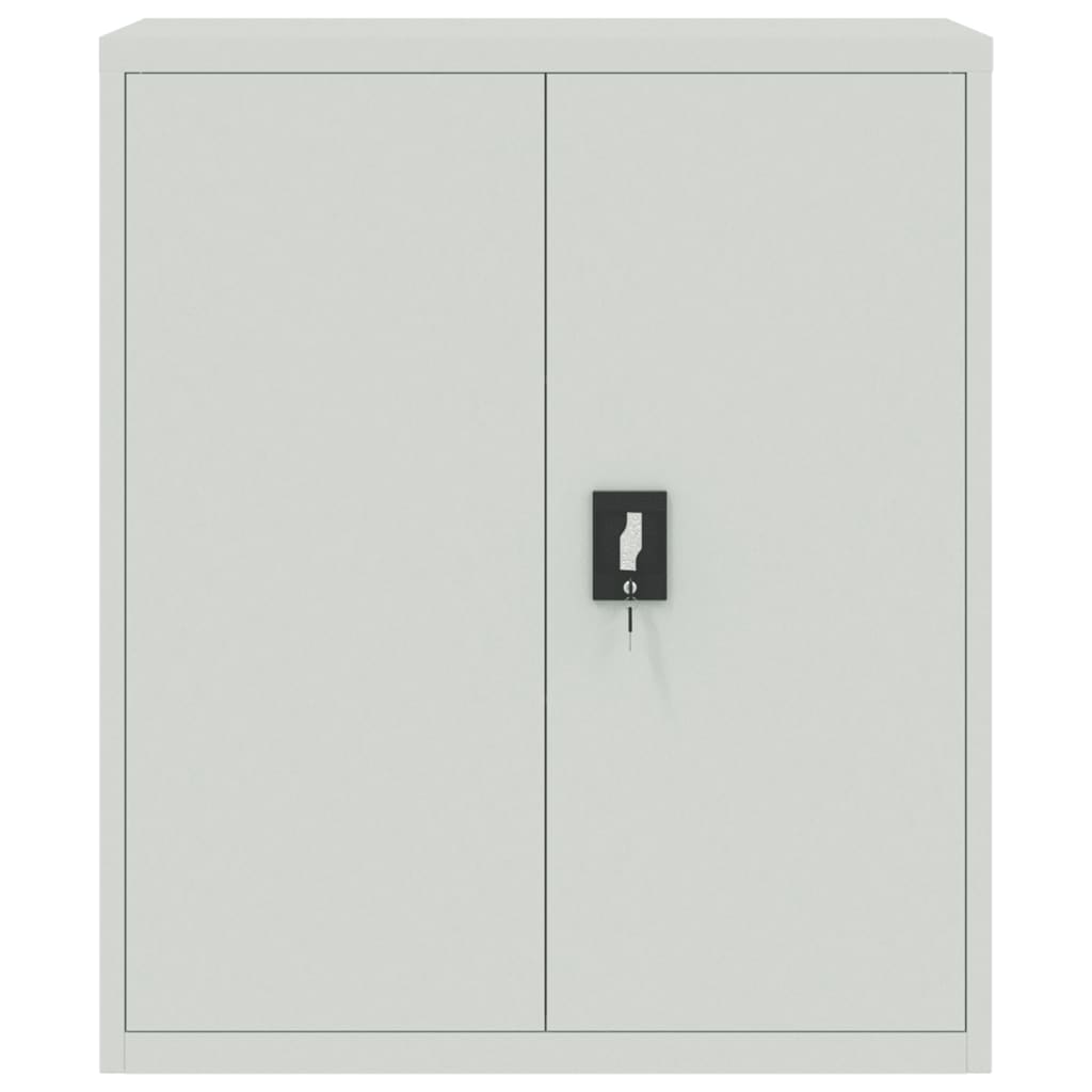 Stylish File Cabinet Light Grey Steel