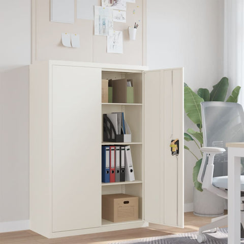 Modern File Cabinet White Steel