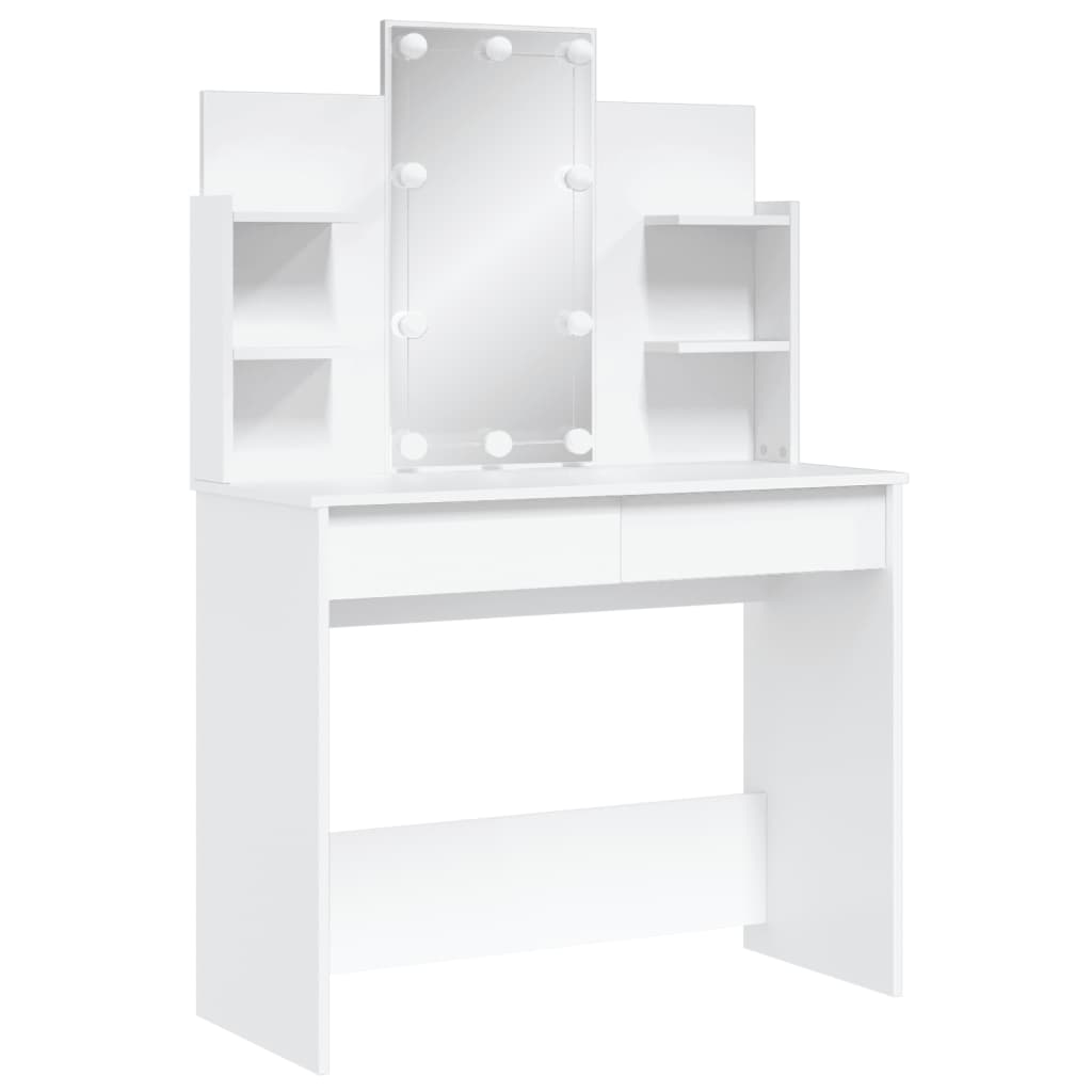 Dressing Table with LED Lights White