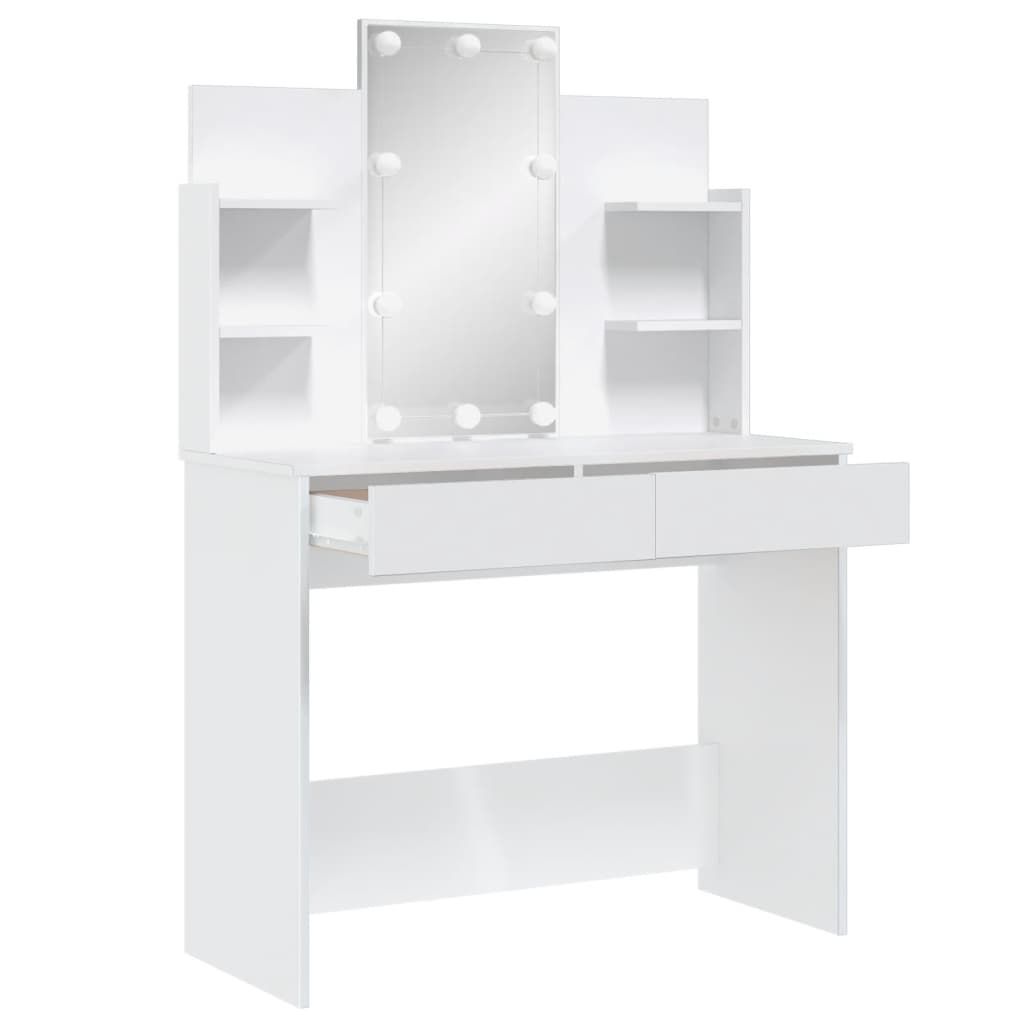 Dressing Table with LED Lights White