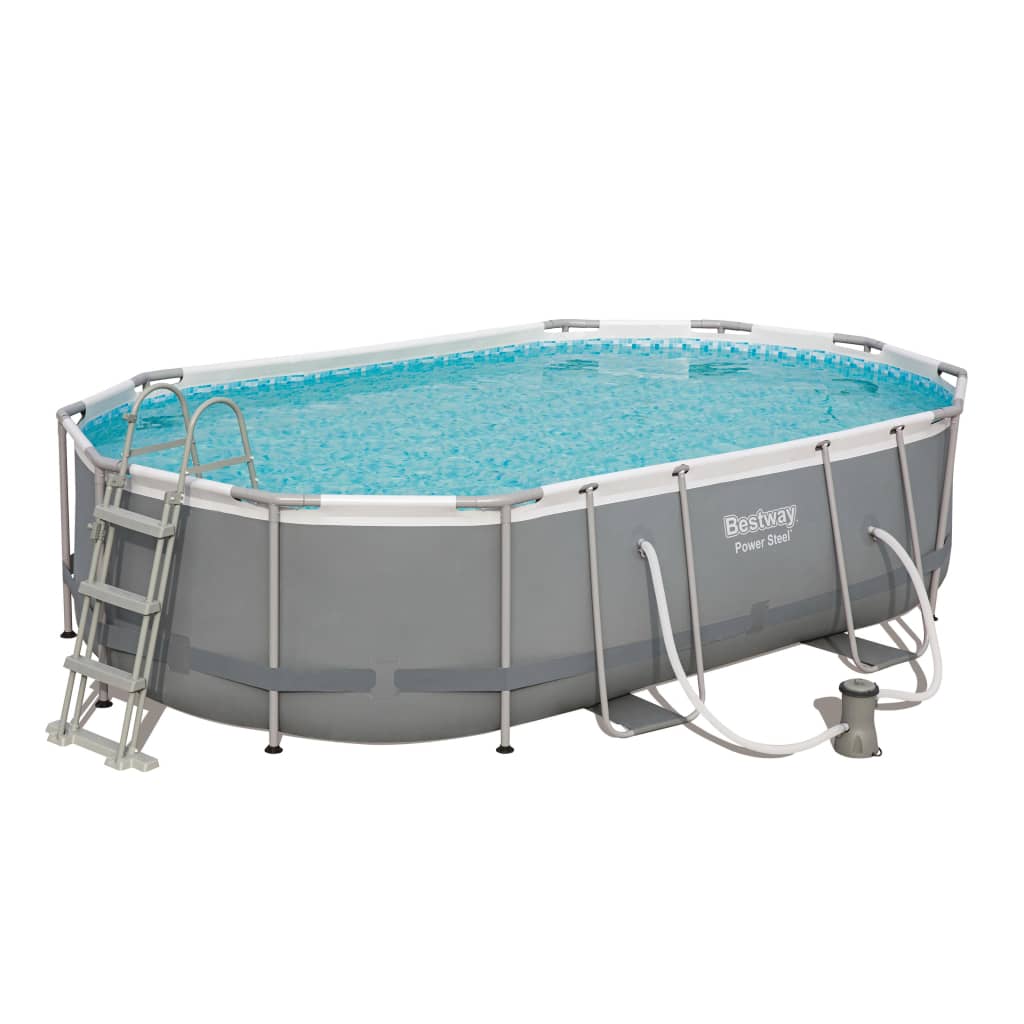 Bestway Power Steel Swimming Pool Set Oval