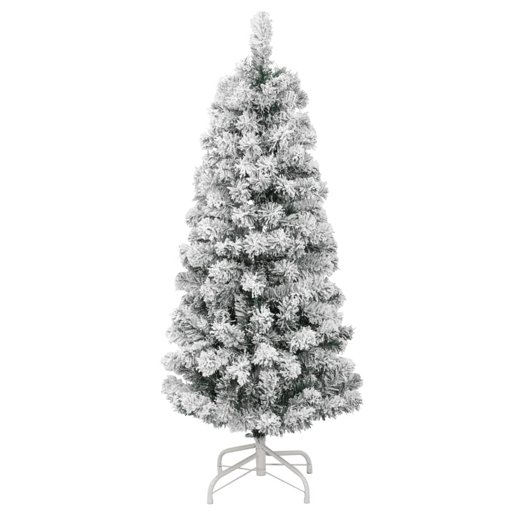 Festive Elegance: Artificial Hinged Christmas Tree with Flocked Snow