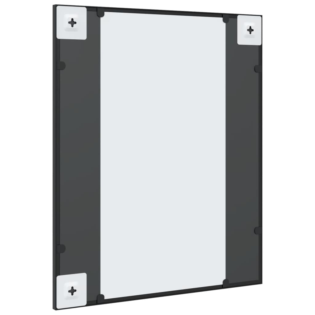 Wall Mirror Rectangle Iron Black