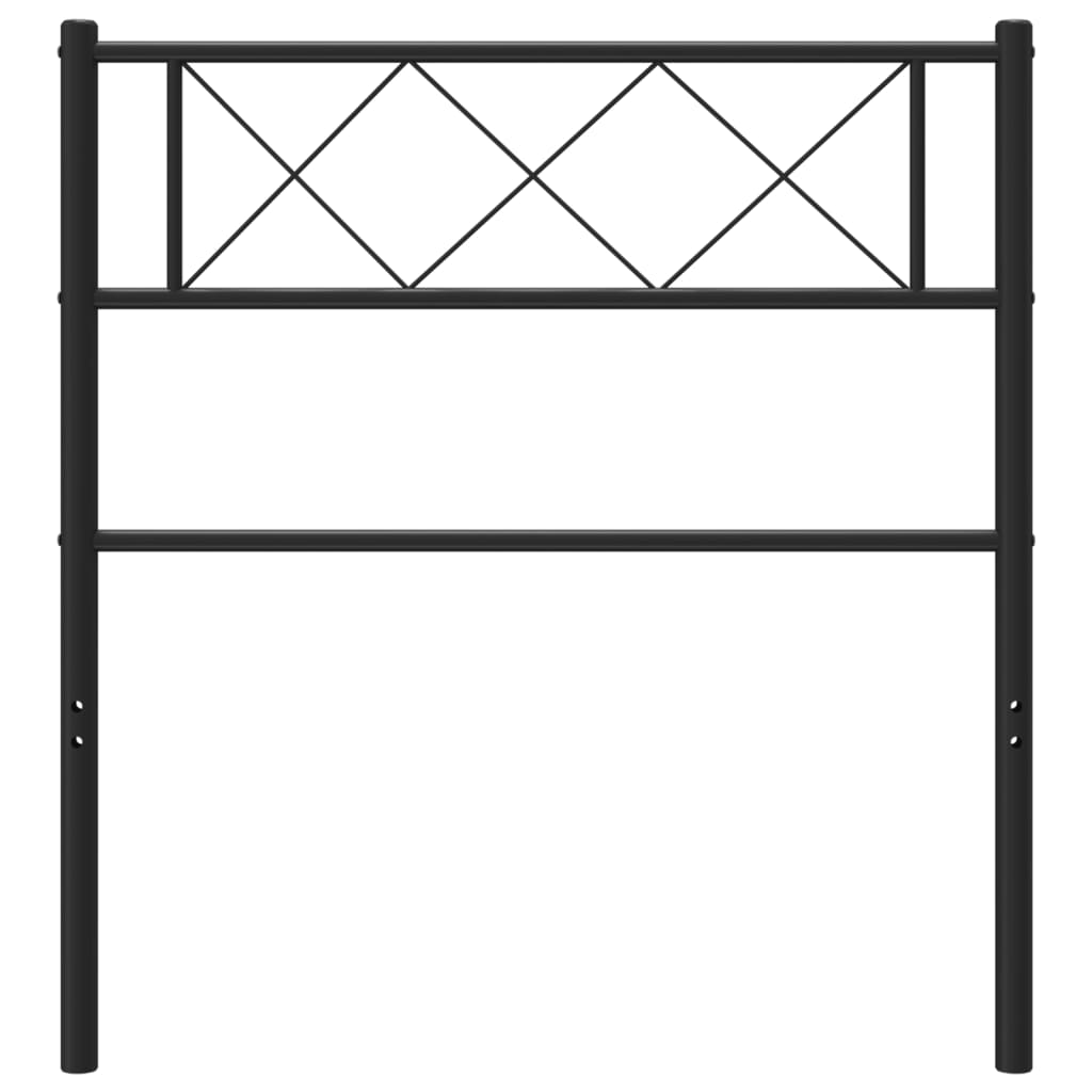 Metal Headboard Black