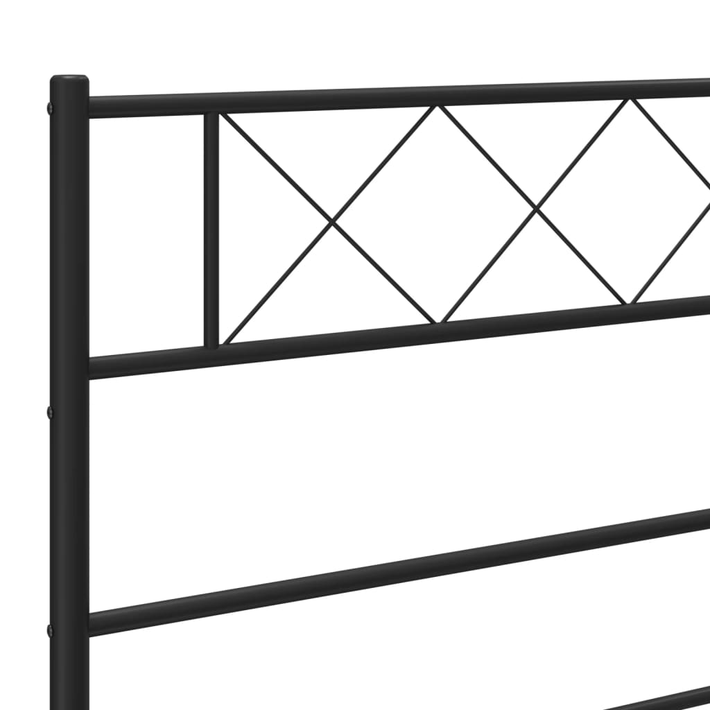 Metal Headboard Black