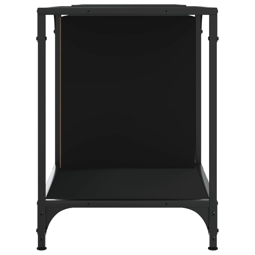 TV Cabinet Black Engineered Wood