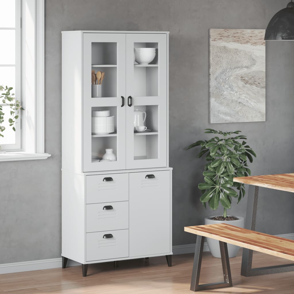 Highboard VIKEN White  Solid Wood Pine