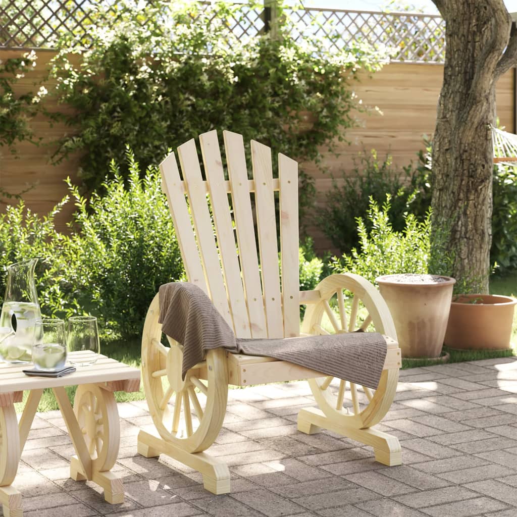 Garden Adirondack Chair Solid Wood