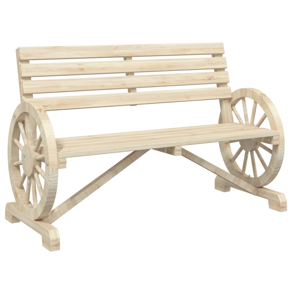 Garden Bench 2-Seater Solid Wood