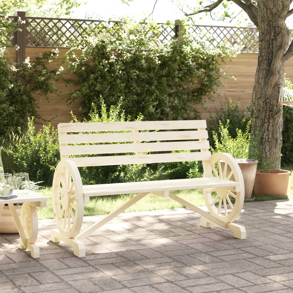 Garden Bench 2-Seater Solid Wood