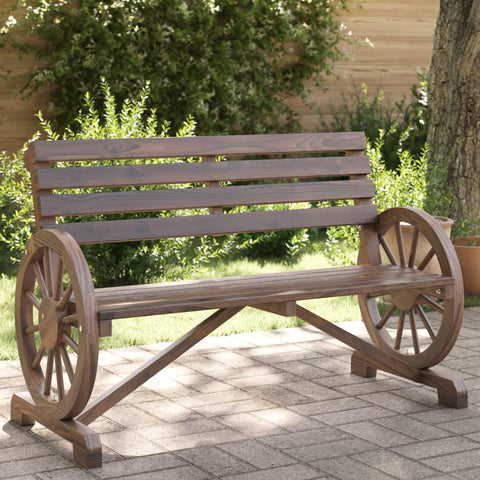 Garden Bench 2-Seater Solid Wood Fir