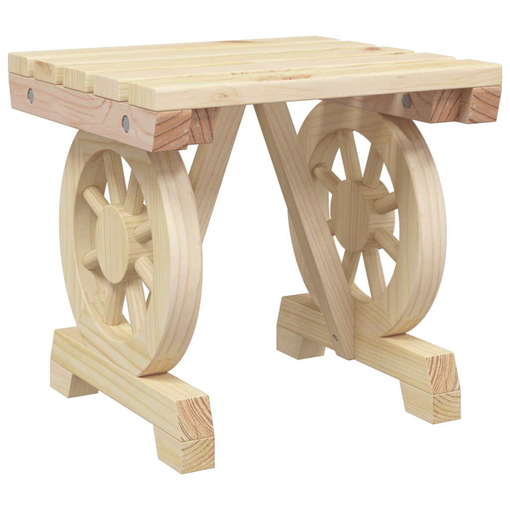 Garden Footstool - Solid Wood Fir