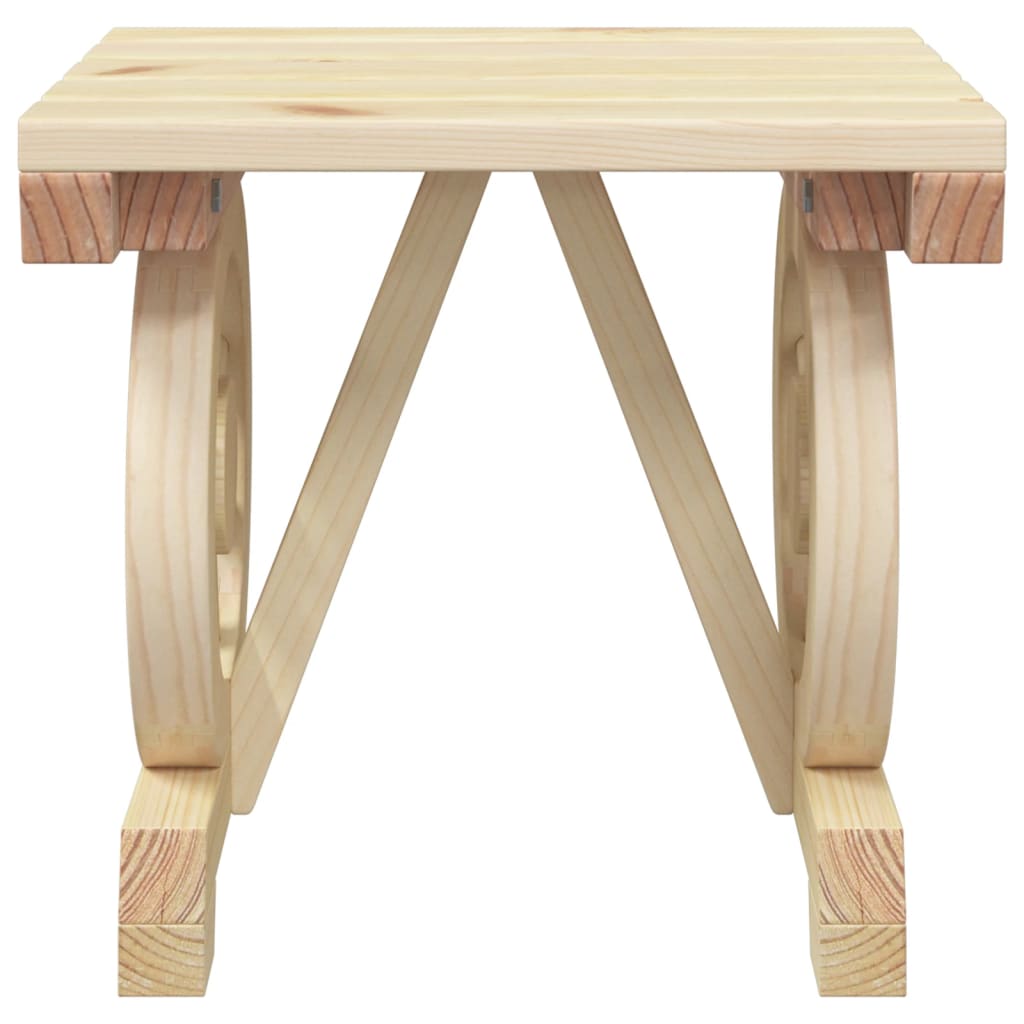 Garden Footstool - Solid Wood Fir