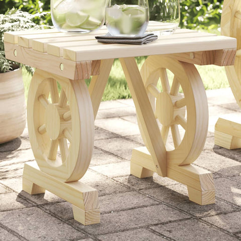 Garden Footstool - Solid Wood Fir